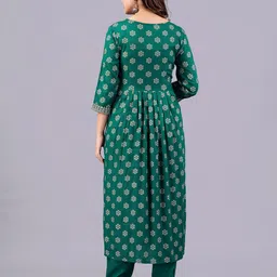 NEW4U Floral Embroidered Regular Sequinned Kurta With Palazzos & Dupatta image 5