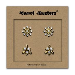 Comet Busters Pack Of 2 Contemporary Studs Non Piercing Ear Stickers-36