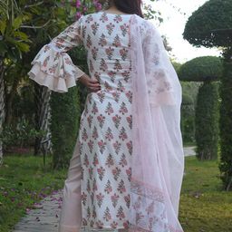 KALINI Selection Of 2 Ethnic Motifs Printed Kurtas With Trousers & Dupattas image 2