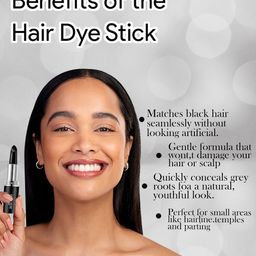Adbeni Natural Root Touch-Up Non-Toxic Hair Dye Stick - Black image 2