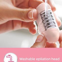 Philips Satinelle Epilator BRE245/00 Corded Compact with 2 Speed Setting-White image 5