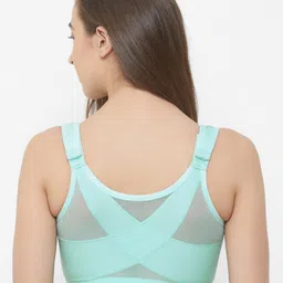 SOIE Women Front Closure Full Coverage Non Padded Non Wired Posture Correction Bra image 4