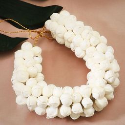 Rubans Women White Embellished Faux Flower Hair Accessory Set-24
