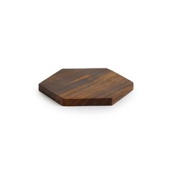 ExclusiveLane Set of 6 Wooden Handcrafted Brown Coasters image 4