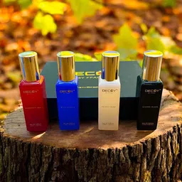 DECOY Set Of 4 Blue Zephyr, Passionate Red, Intense Black & Peachy Saas EDP - 20 ml Each image 4