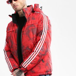 SHOWOFF Printed Hooded Windcheater Reversible Oversized Padded Jacket-image-60