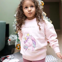 Nap Chief Girls Graphic Printed Pure Cotton Pullover-image-56