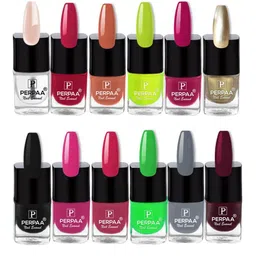 PERPAA Set Of 12 Trendy Quick-Drying Gel Based Nail Polish 5ml Each - Combo 50-12