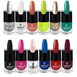 PERPAA Set Of 12 Trendy Quick-Drying Gel Based Nail Polish 5ml Each - Combo 48-26