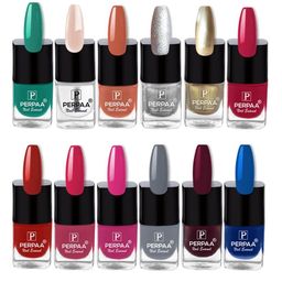 PERPAA Set Of 12 Trendy Quick-Drying Gel Based Nail Polish 5 ml Each - Combo No 13-46