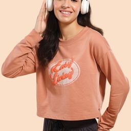 Enamor Typography Printed Cotton Pullover Sweatshirt-image-28