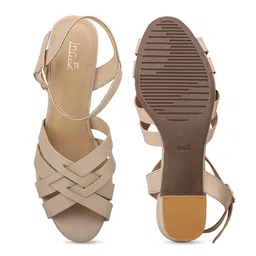 Inc 5 Textured Block Peep Toes with Laser Cuts Heels image 3