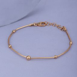 Carlton London 18kt Rose Gold Plated with Ball Charm Bracelet-image-88