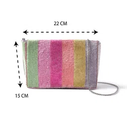 Accessorize Multicoloured Sequence Embellished Sling Bag image 5