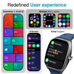 Titan Evolution 1.85 Curved AMOLED Display Working Crown BT Calling IP68 Smart Watch image 2