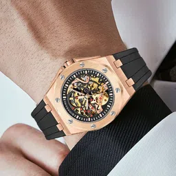 GIORDANO Men Printed Dial & Straps Analogue Automatic Motion Powered Watch image 2