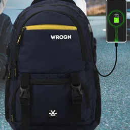 WROGN ASHPER Ergonomic Water Resistant Backpack with USB Charging Port & Rain Cover-15