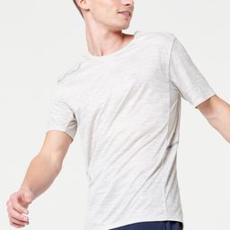 Kalenji By Decathlon Men Cream-Coloured Self Design Polo Collar Running T-shirt-image-25