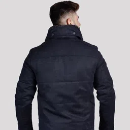 HUE & HIDE Men Colourblocked Puffer Jacket with Patchwork image 4