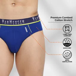 van heusen innerwear Van Heusen Men Solid Swift Dry Mesh Panel Briefs 40004 image 5