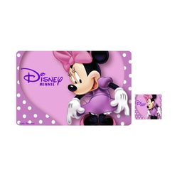 Kuber Industries Set of 12 Pink Minnie Mouse Printed Table Placemats & Coasters Set image 3
