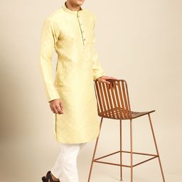 MANQ Men Ethnic Motifs Printed Regular Kurta with Pyjamas image 2