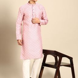 MANQ Men Ethnic Motifs Printed Regular Kurta with Pyjamas image 2