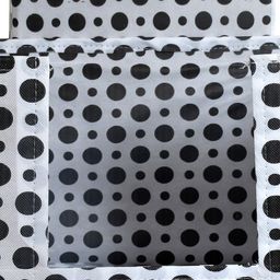 Kuber Industries Set of 2 White & Black Printed Large Stacker Foldable Wardrobe Organisers image 2