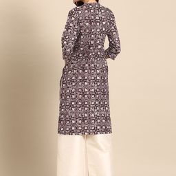 Anouk Women Ethnic Motifs Printed Straight Kurta image 4