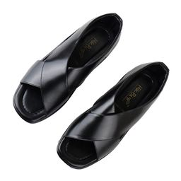 HikBi Men Lightweight Leather Comfort Sandals-image-53