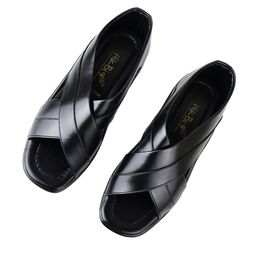 HikBi Men Lightweight Leather Comfort Sandals-image-44