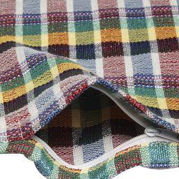 KLOTTHE Multicoloured Set of 5 Checked Square Cushion Covers image 3
