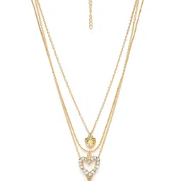 Bohey by KARATCART Gold-Plated Layered Chain image 4