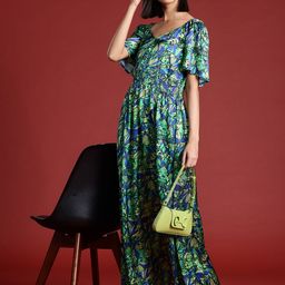 all about you Floral Print Satin Maxi Dress-image-48