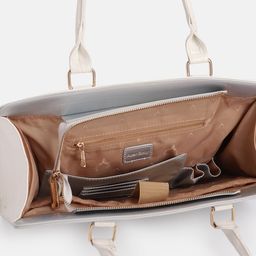 Allen Solly Solid Iridescent Structured Handheld Bag image 5