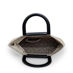 ESBEDA White Textured PU Structured Handheld Bag image 3