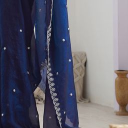 Anouk Embellished Sequinned Tissue Designer Saree image 4