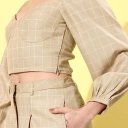 Mast & Harbour Checked Crop Top With Trouser image 5