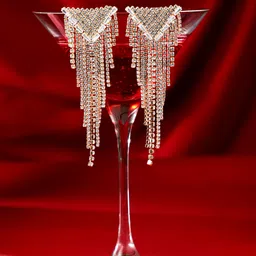 Rubans Voguish Gold-Plated Geometric Drop Earrings-44