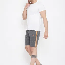 Adobe Men Charcoal Grey Solid Regular Fit Regular Shorts image 3