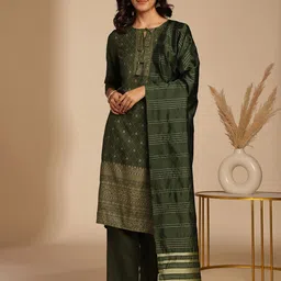 Anouk Printed Kurta with Trousers & Dupatta-3