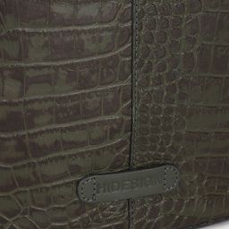 Hidesign Green Textured Leather Structured Shoulder Bag image 5