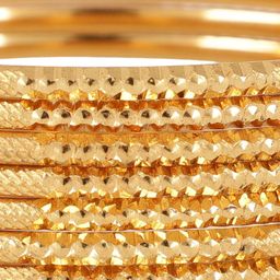 Shining Diva Set Of 8 Gold-Plated Handcrafted Bangles image 2