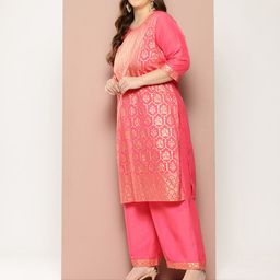Sztori Plus Size Printed Regular Kurta with Palazzos image 5