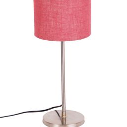 Devansh Pink Solid Cylindrical Table Lamp image 2