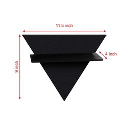 RANDOM Black Set of 5 MDF Basic Wall Shelf image 2