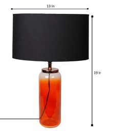 Grated Ginger Black Solid Contemporary Twilight Table Lamp with Shade image 3