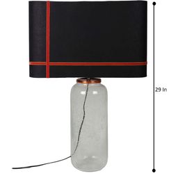 Grated Ginger Black Solid Contemporary Buffet Table Lamp with Shade image 2