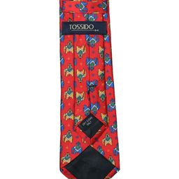 Tossido Men Red Printed Broad Tie image 5