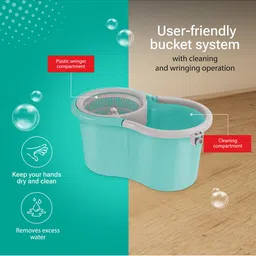 SPOTZERO by MILTON Ace Spin Mop Aqua Green image 3